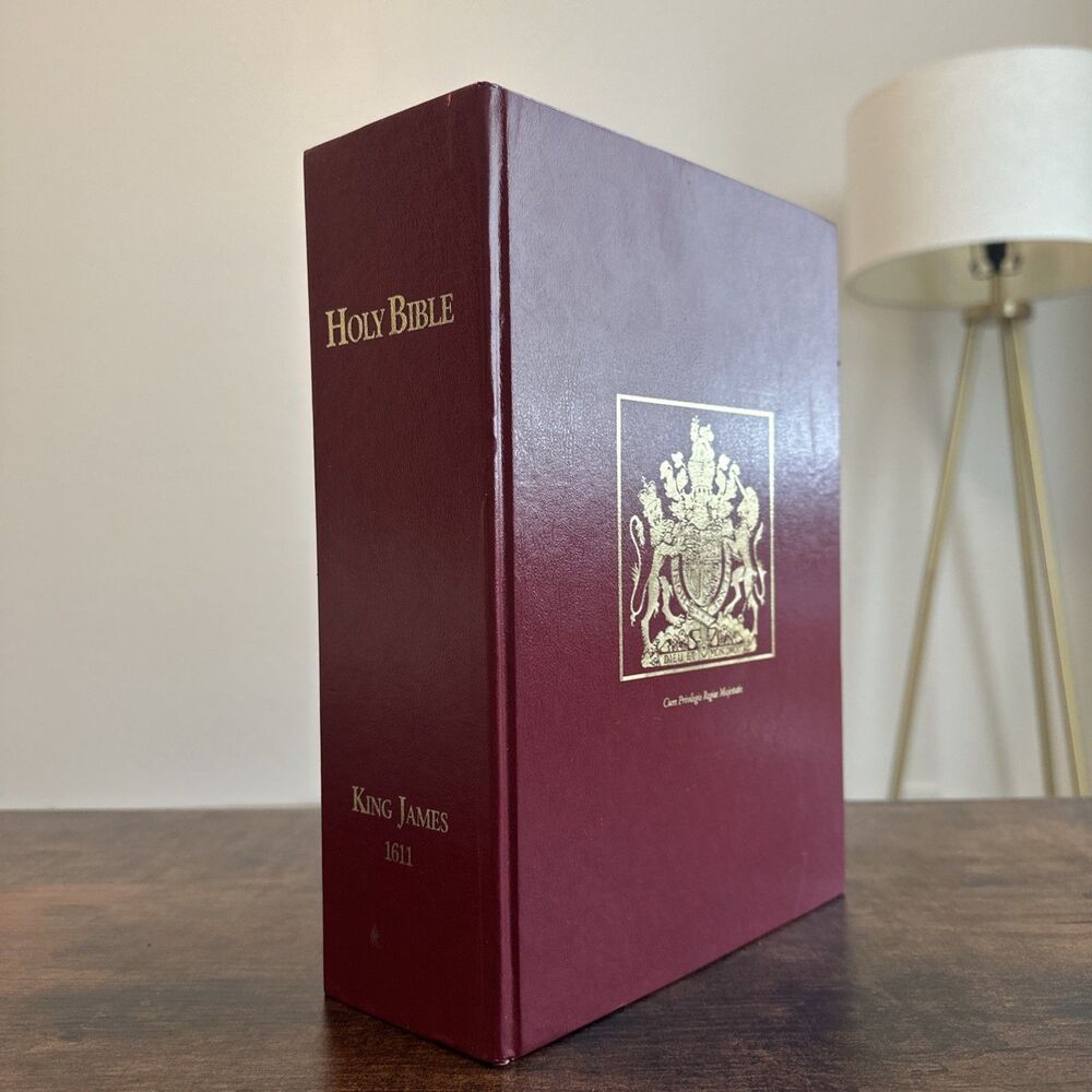 KING JAMES BIBLE 1611 KJV Bible Burgundy Leather Facsimilie